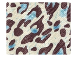 260 Blue Leopard Satin
